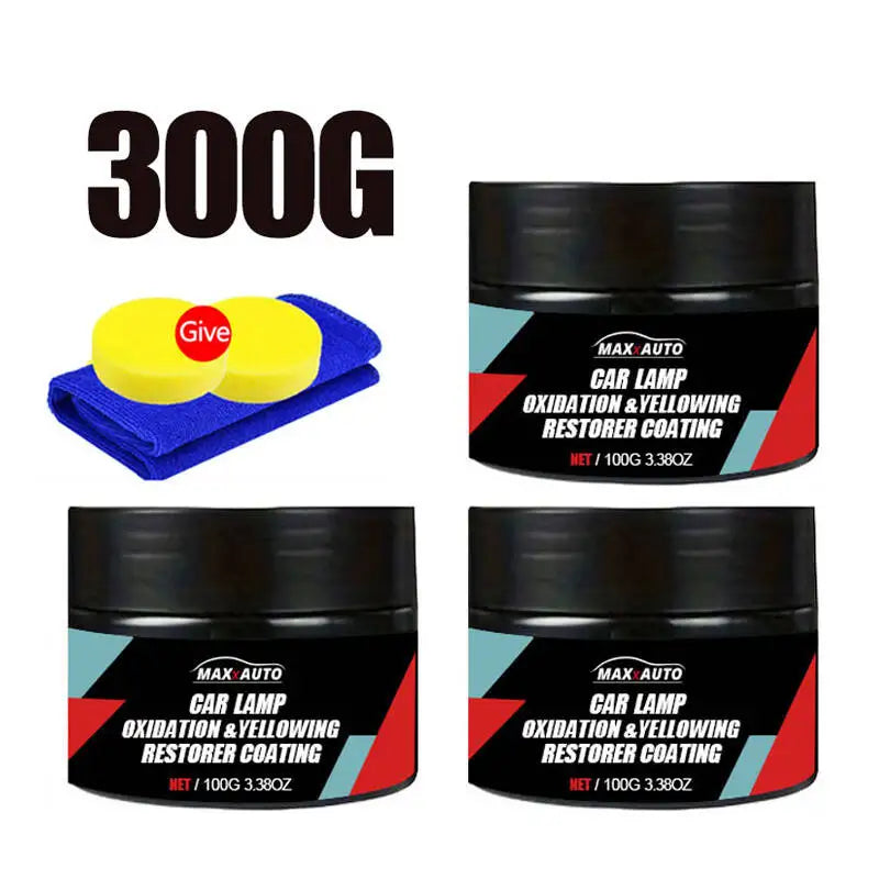 Car Headlight Restoration Polishing Kits Headlamp Scratch Remover Repair Cleaning Paste Remove Oxidation Headlight Polish Liquid
