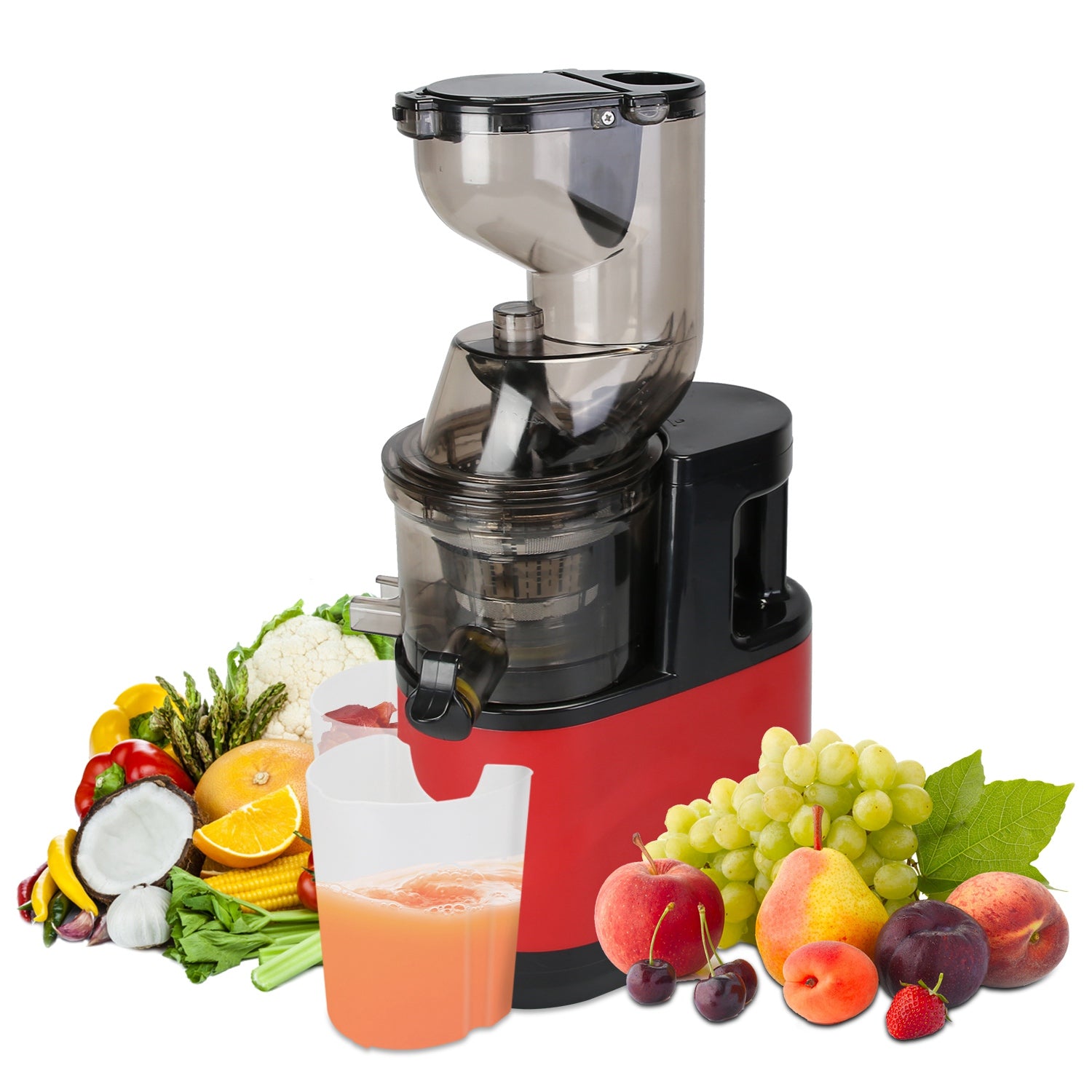 1Pc Cold Press Juicer Machine 300W Electric Slow Masticating Juicer For Whole Vegetable And Fruit With Reverse Function 2 Containers Cleaning Brush Clear Marks Easy Cleaning Fedex Shipping - Axiomtech