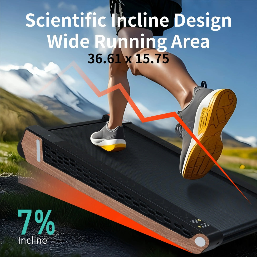 8 Incline Walking Pad Treadmill  Portable Compact Treadmills Under Desk Treadmill,  Incline Treadmills For Home Office, Upright Stand, 2.55HP Portable Treadmill With 220 Lbs Capacity LED Display. - Axiomtech